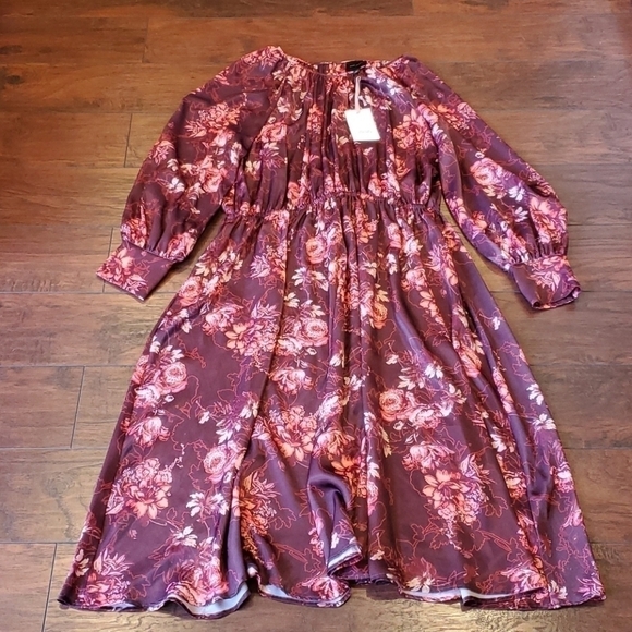 NWT Alex Marie Midi Length Floral Dress sz 12 - Picture 2 of 8